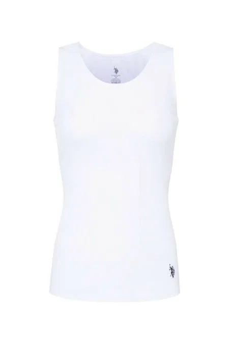 Kalın Askılı Pamuklu Atlet Us. POLO Assn. 66005 - Beyaz
