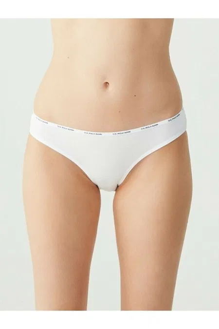 Pamuklu Düşük Bel Slip Külot 5'li Set Us. POLO 67001 - Siyah-Beyaz-Ten-Somon-Kırmızı