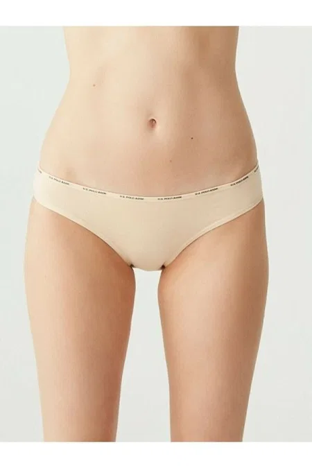 Pamuklu Düşük Bel Slip Külot 5'li Set Us. POLO 67001 - Siyah-Beyaz-Ten-Somon-Kırmızı
