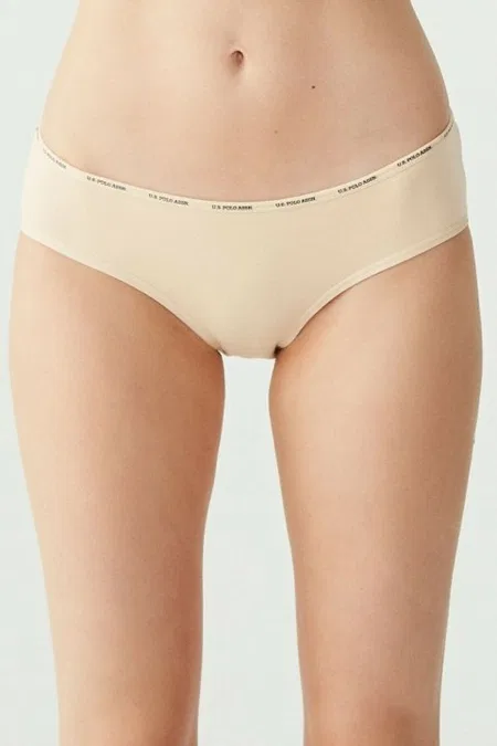 Yüksek Bel Pamuklu Slip Külot 5'li Us. POLO Assn. 67002 - Siyah-Beyaz-Ten-Somon-Kırmızı