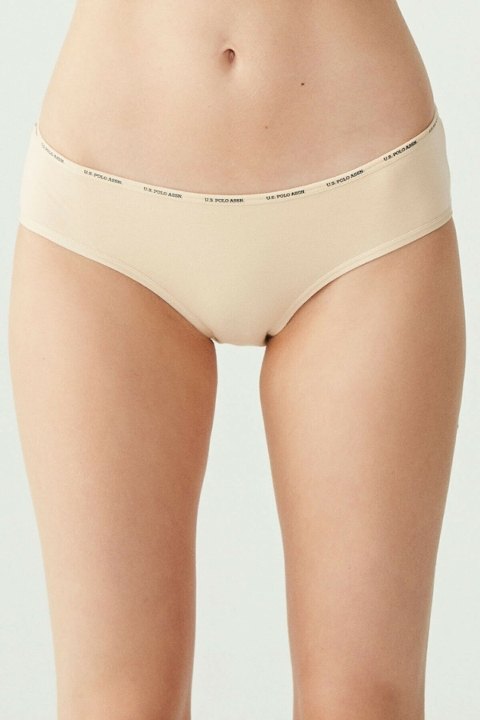 Yüksek Bel Pamuklu Slip Külot 5'li Us. POLO Assn. 67002 - Siyah-Beyaz-Ten-Somon-Kırmızı