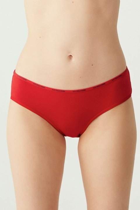 Yüksek Bel Pamuklu Slip Külot 5'li Us. POLO Assn. 67002 - Siyah-Beyaz-Ten-Somon-Kırmızı