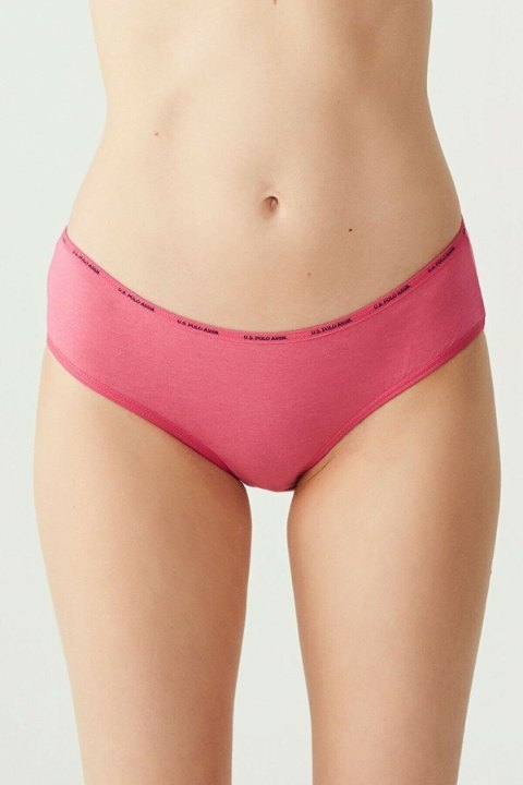 Yüksek Bel Pamuklu Slip Külot 5'li Us. POLO Assn. 67002 - Siyah-Beyaz-Ten-Somon-Kırmızı