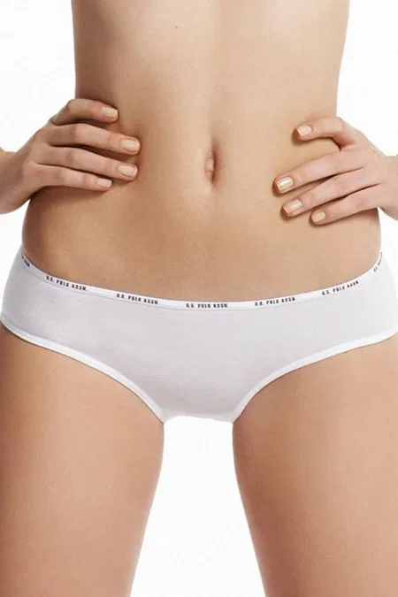 Yüksek Bel Pamuklu Slip Külot 5'li Us. POLO Assn. 67002 - Siyah-Beyaz-Ten-Somon-Kırmızı