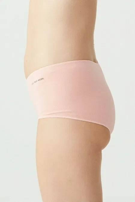 Pamuklu Uzun Paça Kadın Boxer Us. POLO 67004 - Siyah-Beyaz-Ten-Somon-Kırmızı