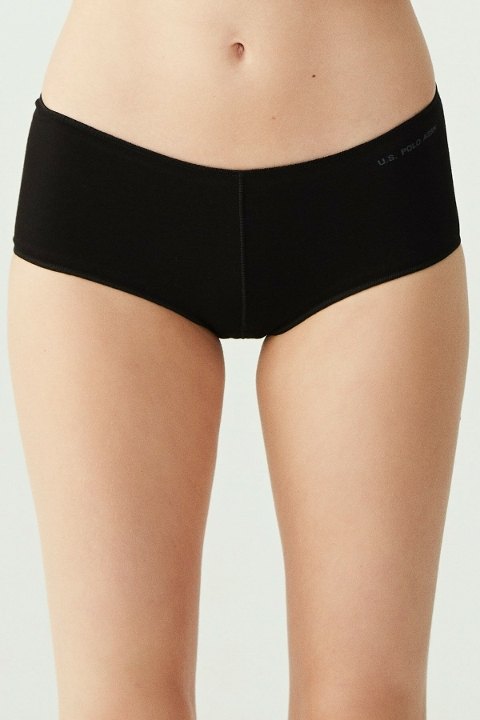 Pamuklu Uzun Paça Kadın Boxer Us. POLO 67004 - Siyah-Beyaz-Ten-Somon-Kırmızı