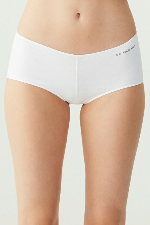 Pamuklu Uzun Paça Kadın Boxer Us. POLO 67004 - Siyah-Beyaz-Ten-Somon-Kırmızı