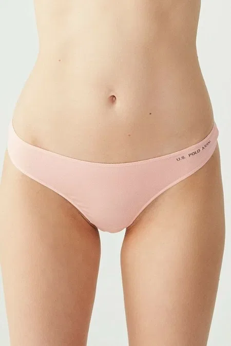 İp Detaylı Minimal String Külot Us. POLO Assn. 67005 - Siyah-Beyaz-Ten-Somon-Kırmızı