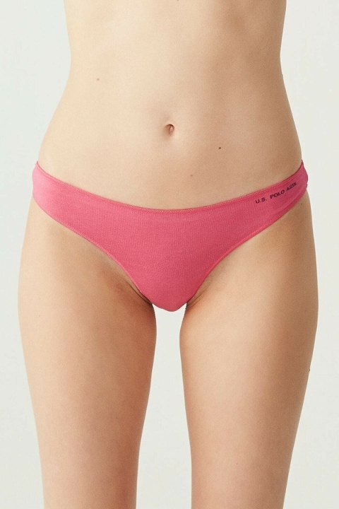 İp Detaylı Minimal String Külot Us. POLO Assn. 67005 - Siyah-Beyaz-Ten-Somon-Kırmızı