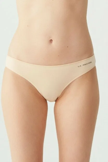 Yüksek Pamuk Oranı Kıl Lastikli Slip Külot Us. POLO Assn. 67006 - Siyah-Beyaz-Ten-Somon-Kırmızı