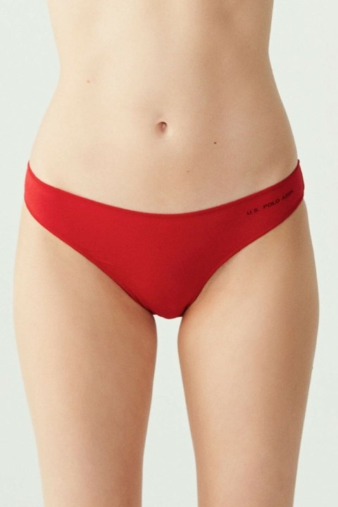 Yüksek Pamuk Oranı Kıl Lastikli Slip Külot Us. POLO Assn. 67006 - Siyah-Beyaz-Ten-Somon-Kırmızı