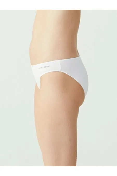 Yüksek Pamuk Oranı Kıl Lastikli Slip Külot Us. POLO Assn. 67006 - Siyah-Beyaz-Ten-Somon-Kırmızı