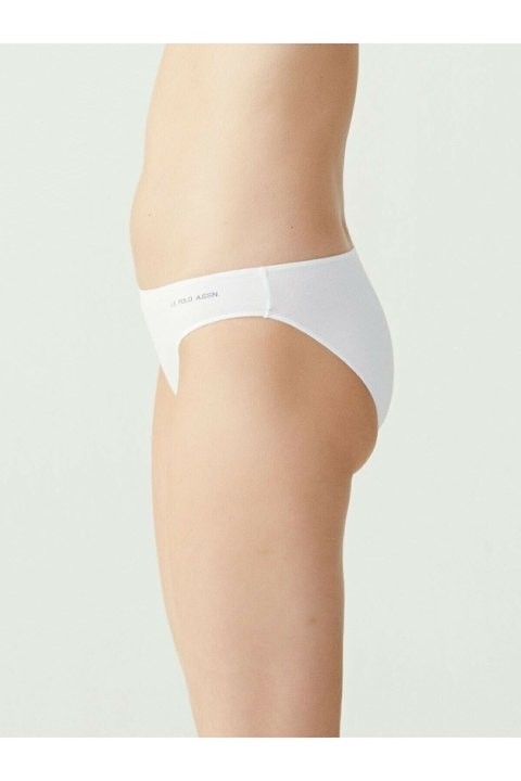 Yüksek Pamuk Oranı Kıl Lastikli Slip Külot Us. POLO Assn. 67006 - Siyah-Beyaz-Ten-Somon-Kırmızı