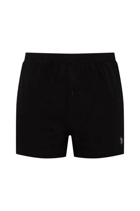 Pamuklu Esnek Bel Boxer Us. POLO Assn. 80054 - Siyah