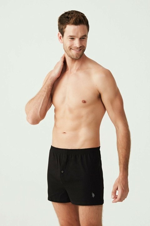 Pamuklu Esnek Bel Boxer Us. POLO Assn. 80054 - Siyah