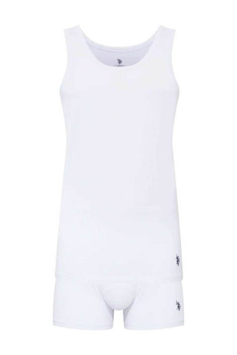 Beyaz Somon Atlet Boxer Seti Us. POLO Assn. 80088 - Beyaz