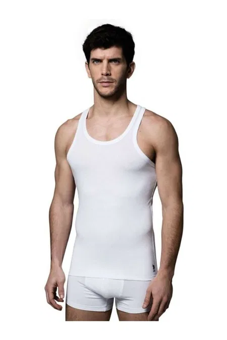 Beyaz Somon Atlet Boxer Seti Us. POLO Assn. 80088 - Beyaz