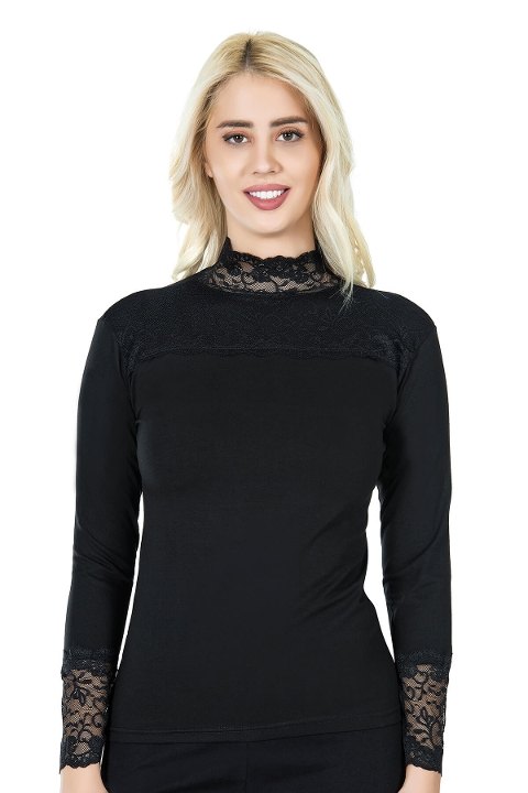 Dantel Detaylı Uzun Kol Body Derya 241