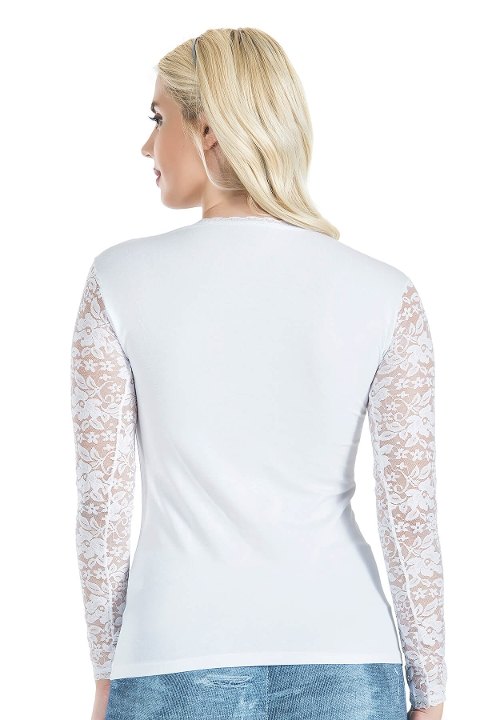 Uzun Kollu Dantel Detaylı Body Derya 243 - 2