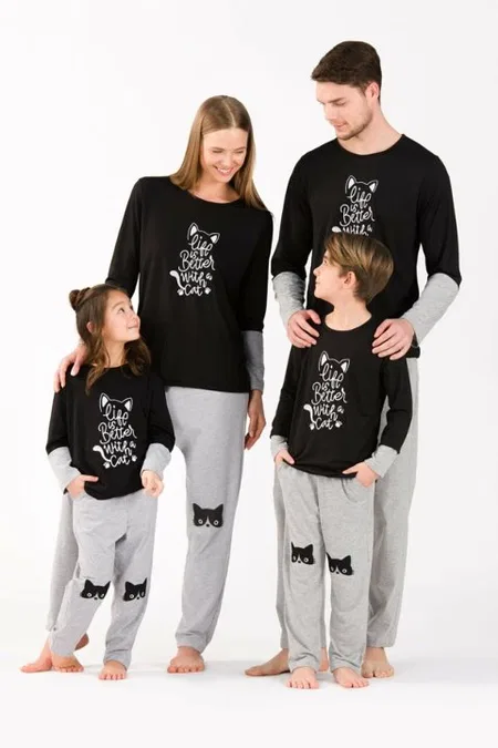 Yeni İnci Uzun Kollu Pamuklu Kadın Pijama Takımı Yeni İnci 1785 - Görsel 3