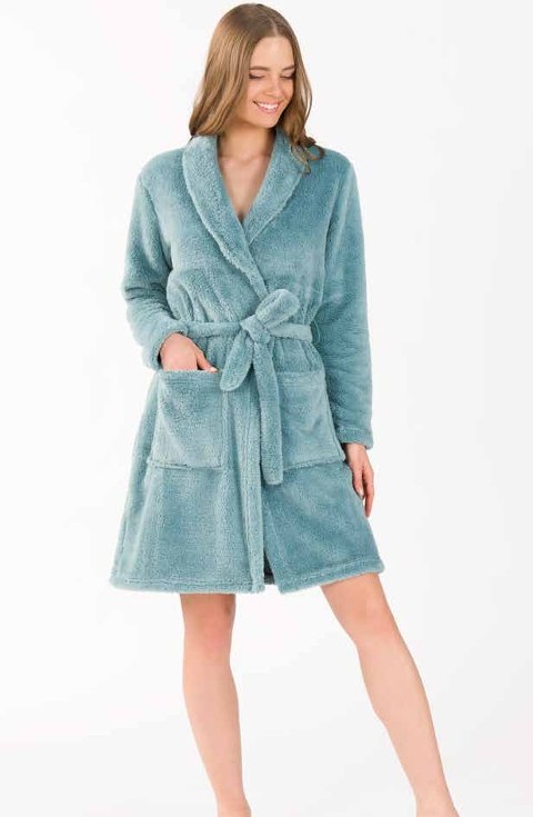 Yeni İnci Uzun Kollu Polar Cepli Sabahlık Yeni İnci 1771