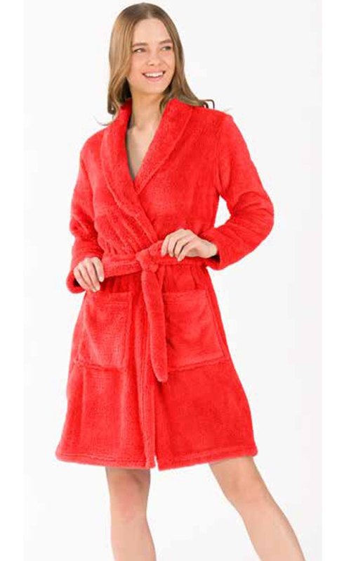 Yeni İnci Uzun Kollu Polar Cepli Sabahlık Yeni İnci 1771 - Görsel 2