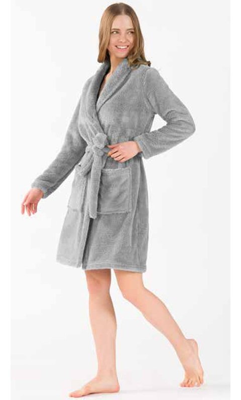 Yeni İnci Uzun Kollu Polar Cepli Sabahlık Yeni İnci 1771 - Görsel 3