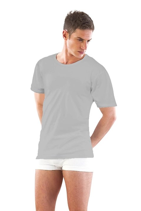 Yarım Kol Pamuklu Erkek Atlet Fanila Emay 12350 - Gri