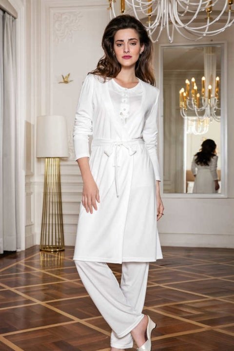 Viskon 3'lü Pijama Takımı Yeni İnci 170 - 2