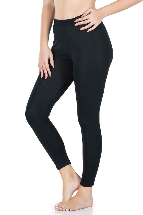 Yüksek Bel Esnek Kadın Tayt Derya 410 - Siyah