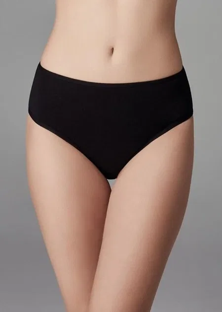 Yüksek Bel 3'lü Slip Külot Siyah Beyaz Ten Eros 710 - Beyaz-Siyah-Ten