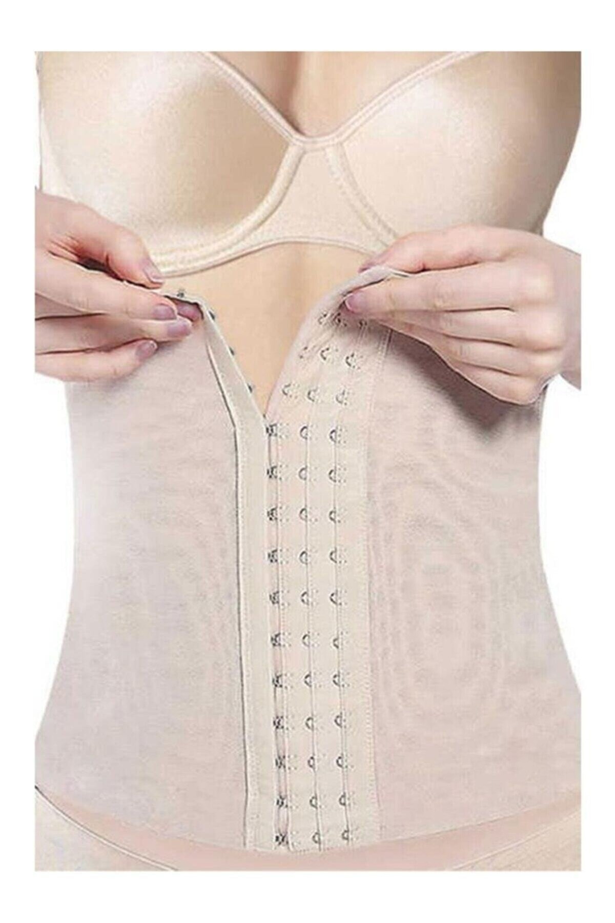 Kademeli Kompresyonlu Agraflı Bel Korse Elite Life 886 - Ten
