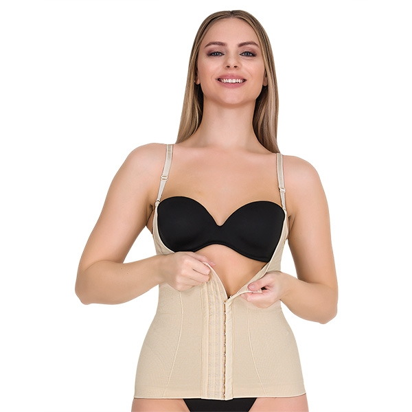 Kademeli Kompresyonlu Agraflı Atlet Korse Form Time 6207 - Ten