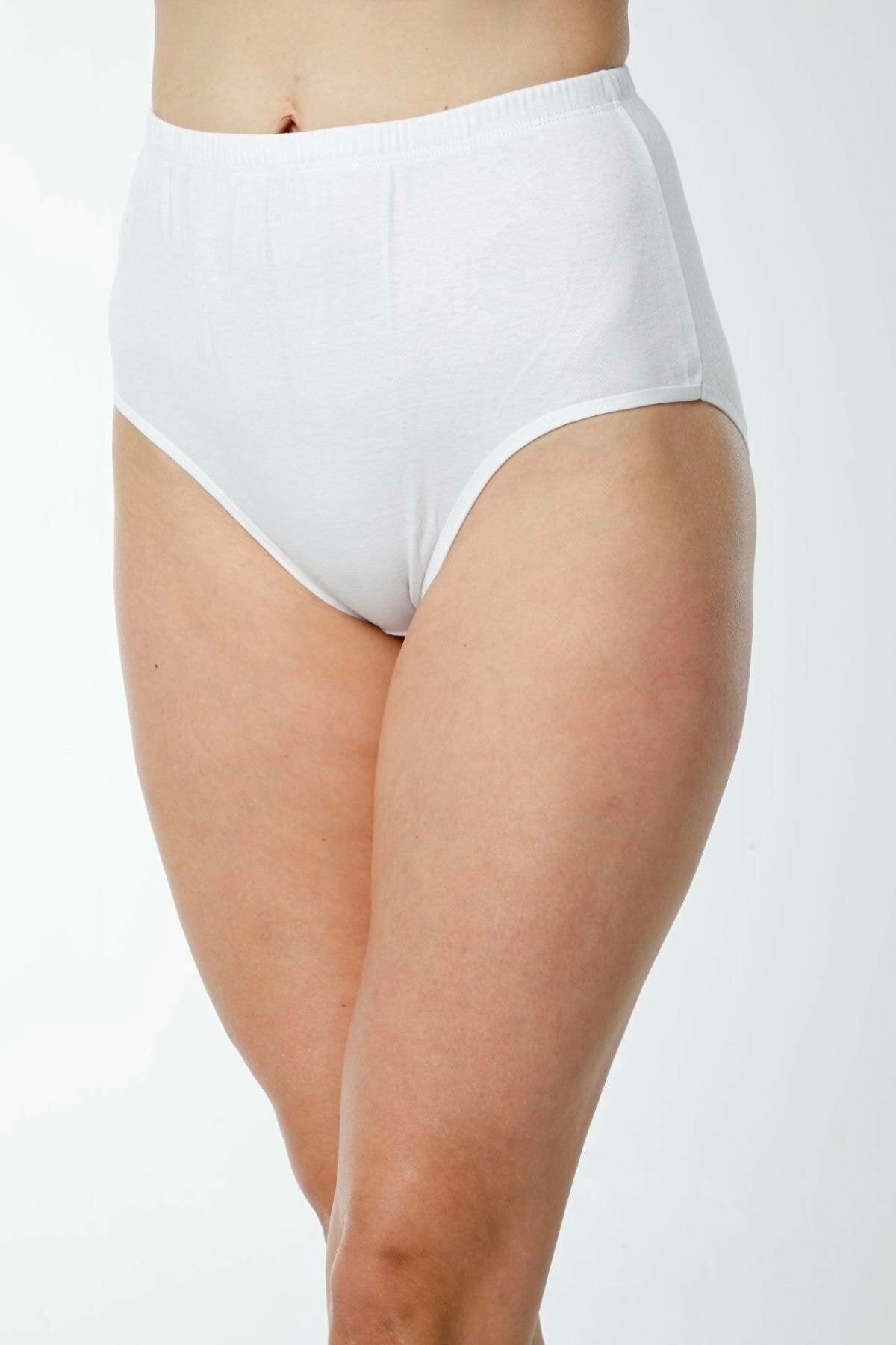 Pamuklu Yüksek Bel Bato Külot HMD 1003 - Beyaz