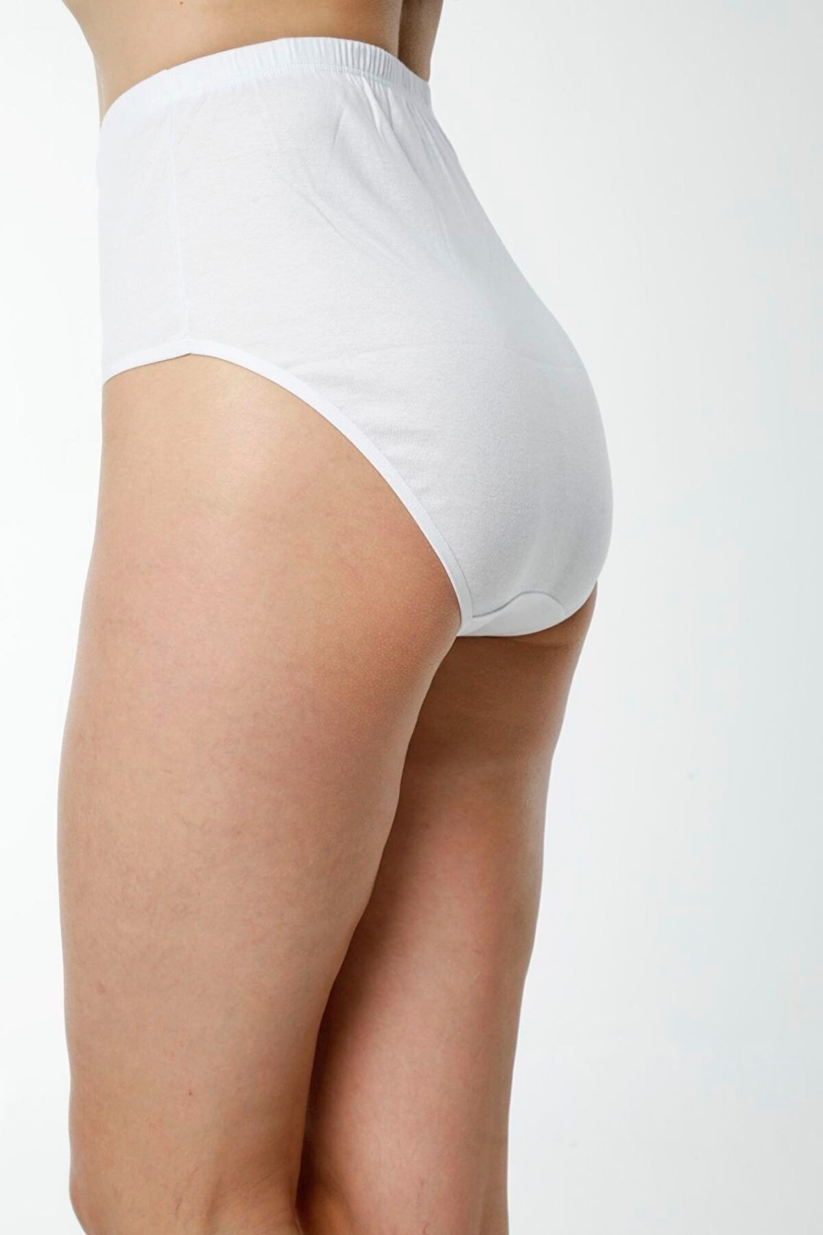 Pamuklu Yüksek Bel Bato Külot HMD 1003 - Beyaz