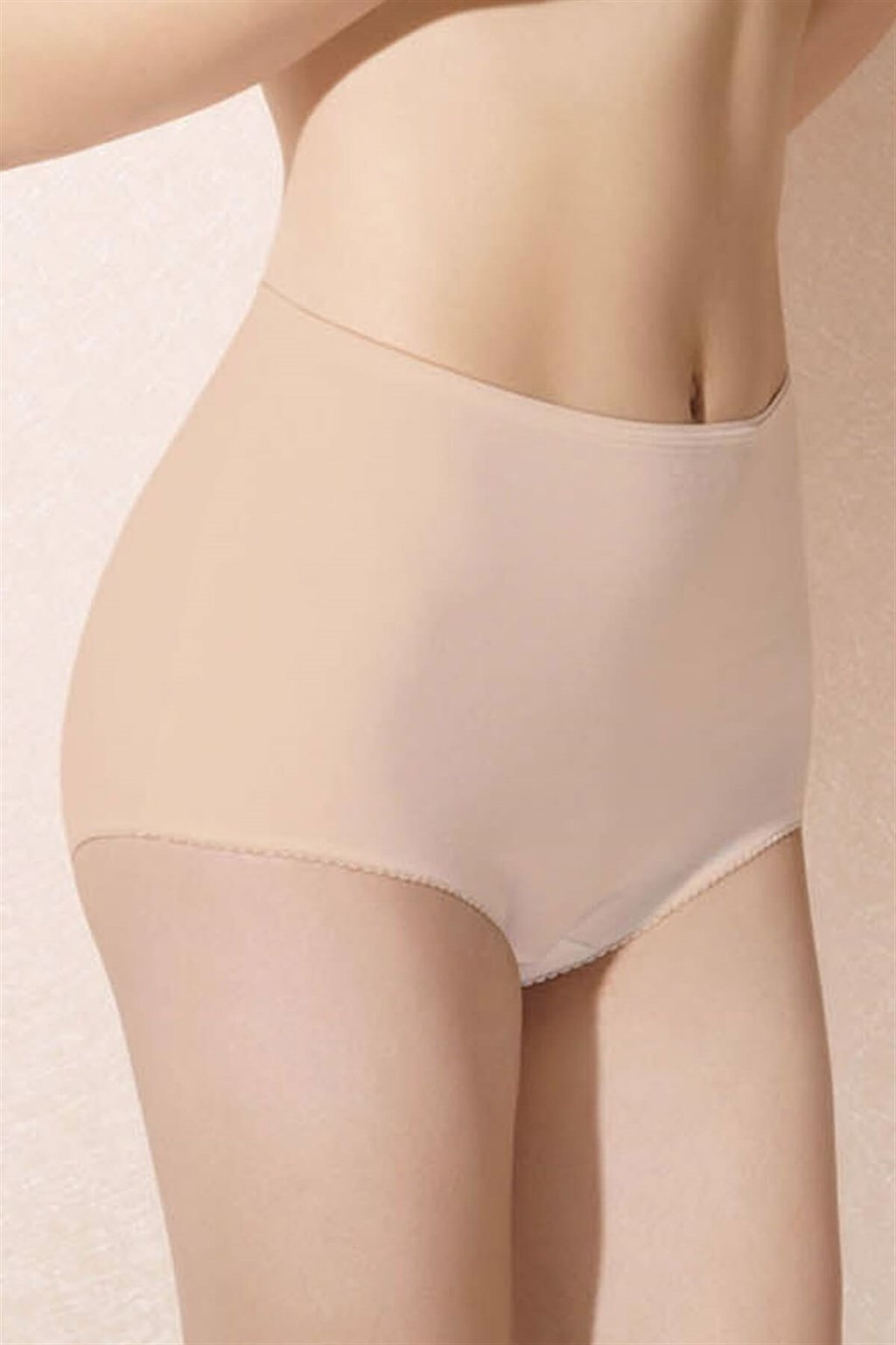 Büyük Beden Yüksek Bel Modal Slip Külot Doreanse 7161 - Ten