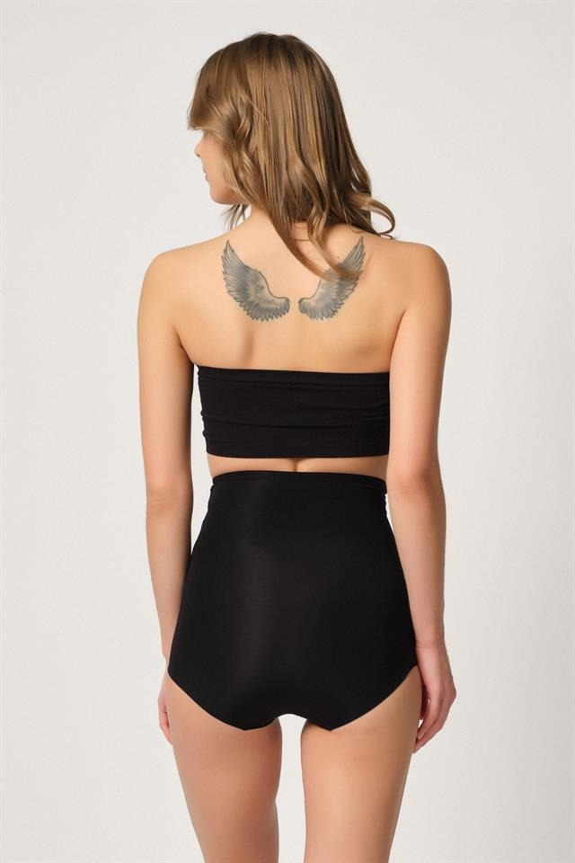 Dikişsiz Yüksek Bel Korse Emay 2842 - Siyah