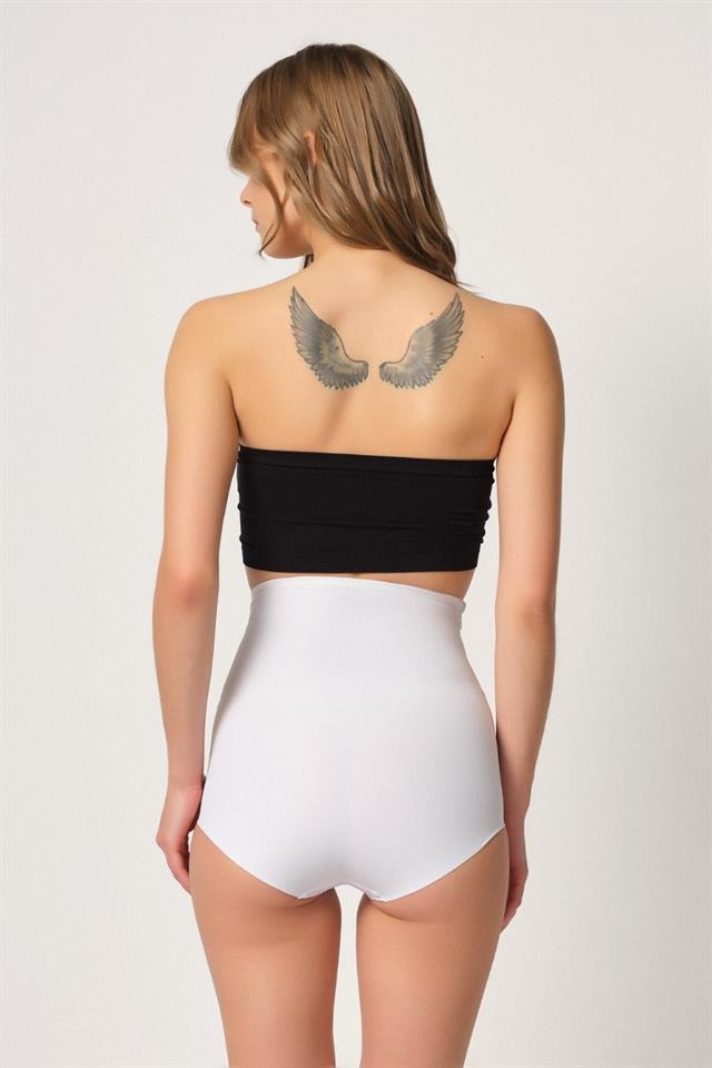 Dikişsiz Yüksek Bel Korse Emay 2842 - Beyaz