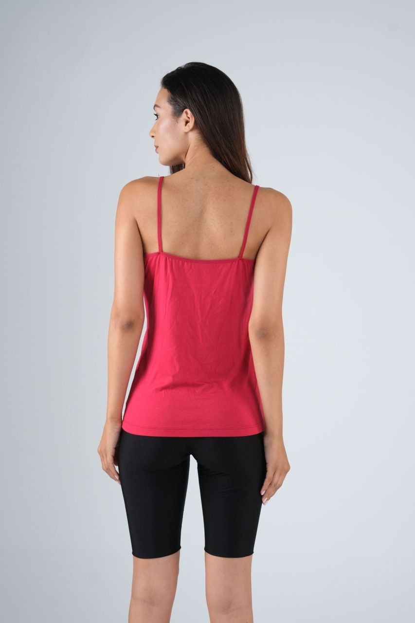 İnce Askılı Önü Dantelli Kadın Atlet Defnem 5216 - Bordo