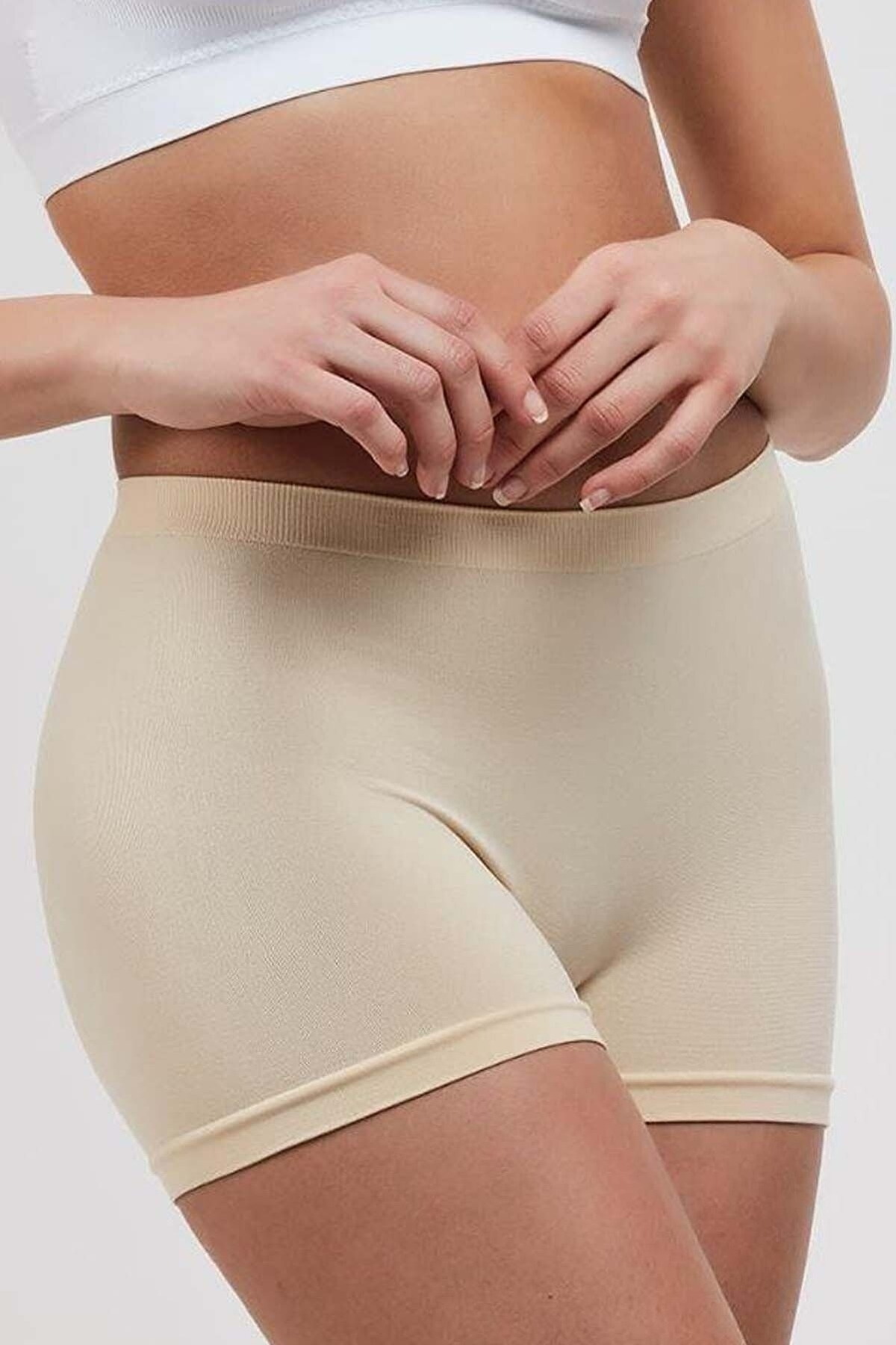 Dikişsiz Uzun Paça Kadın Boxer Elite Life 830 - Ten