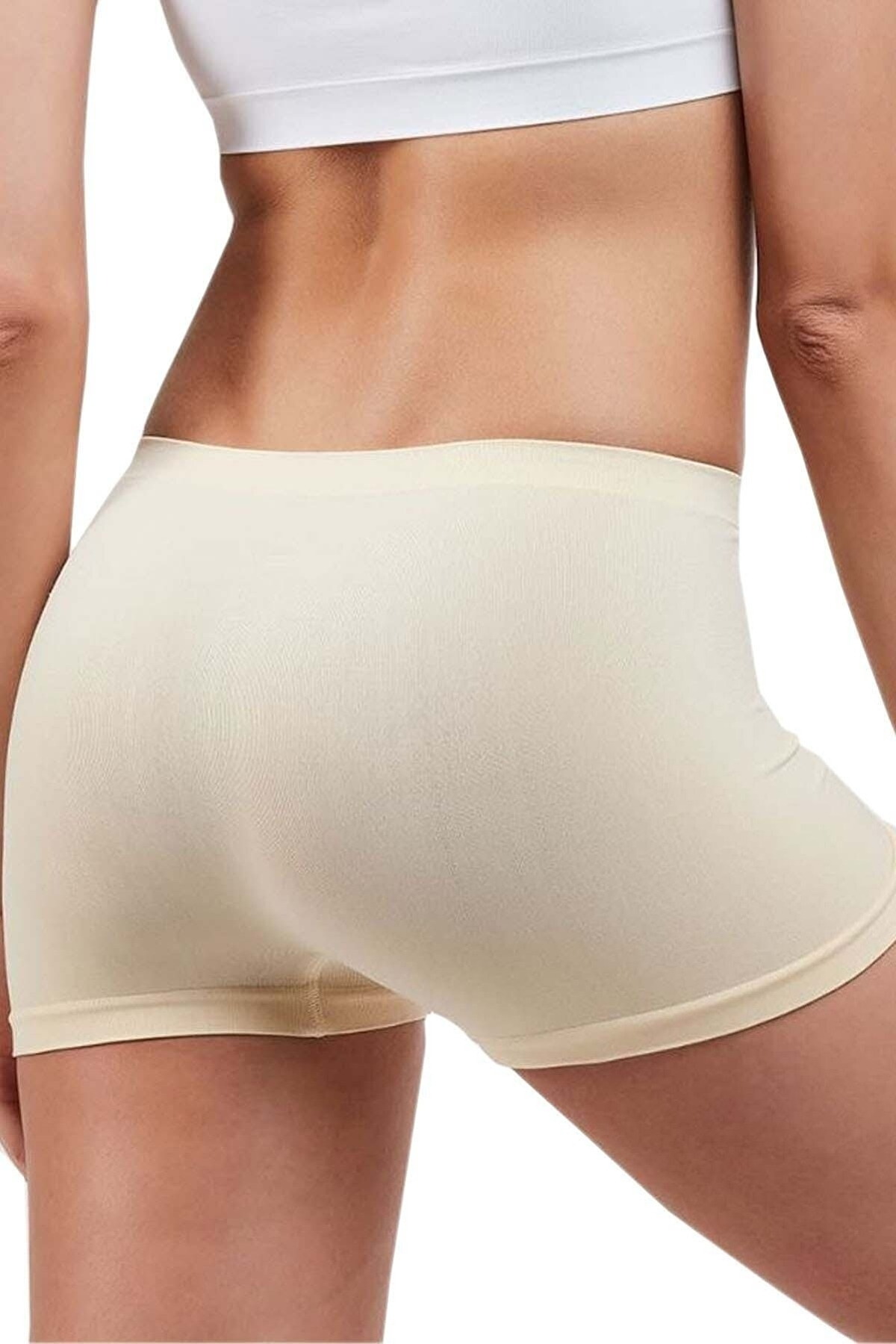 Dikişsiz Uzun Paça Kadın Boxer Elite Life 830 - Ten