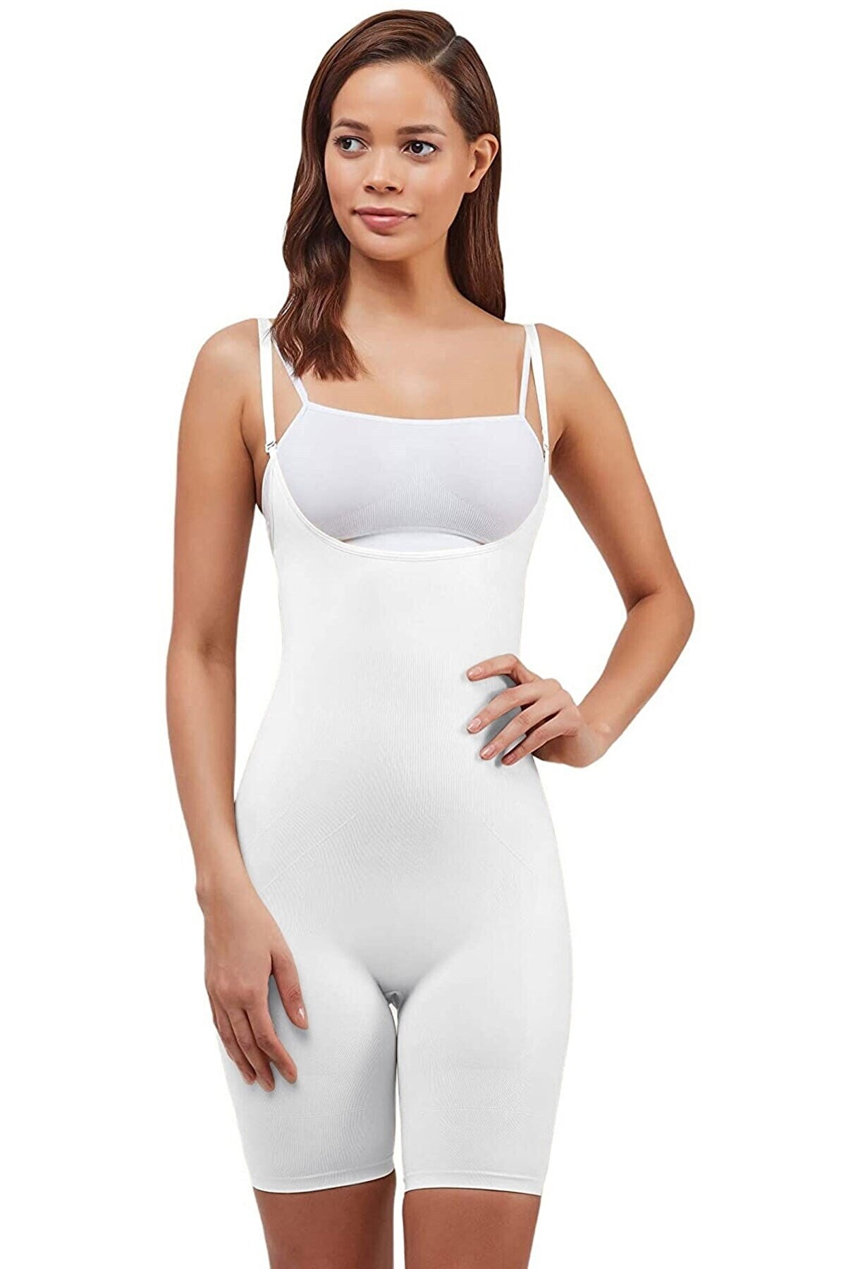 Yüksek Bel Dikişsiz Toparlayıcı Korse Elite Life 895 - Beyaz