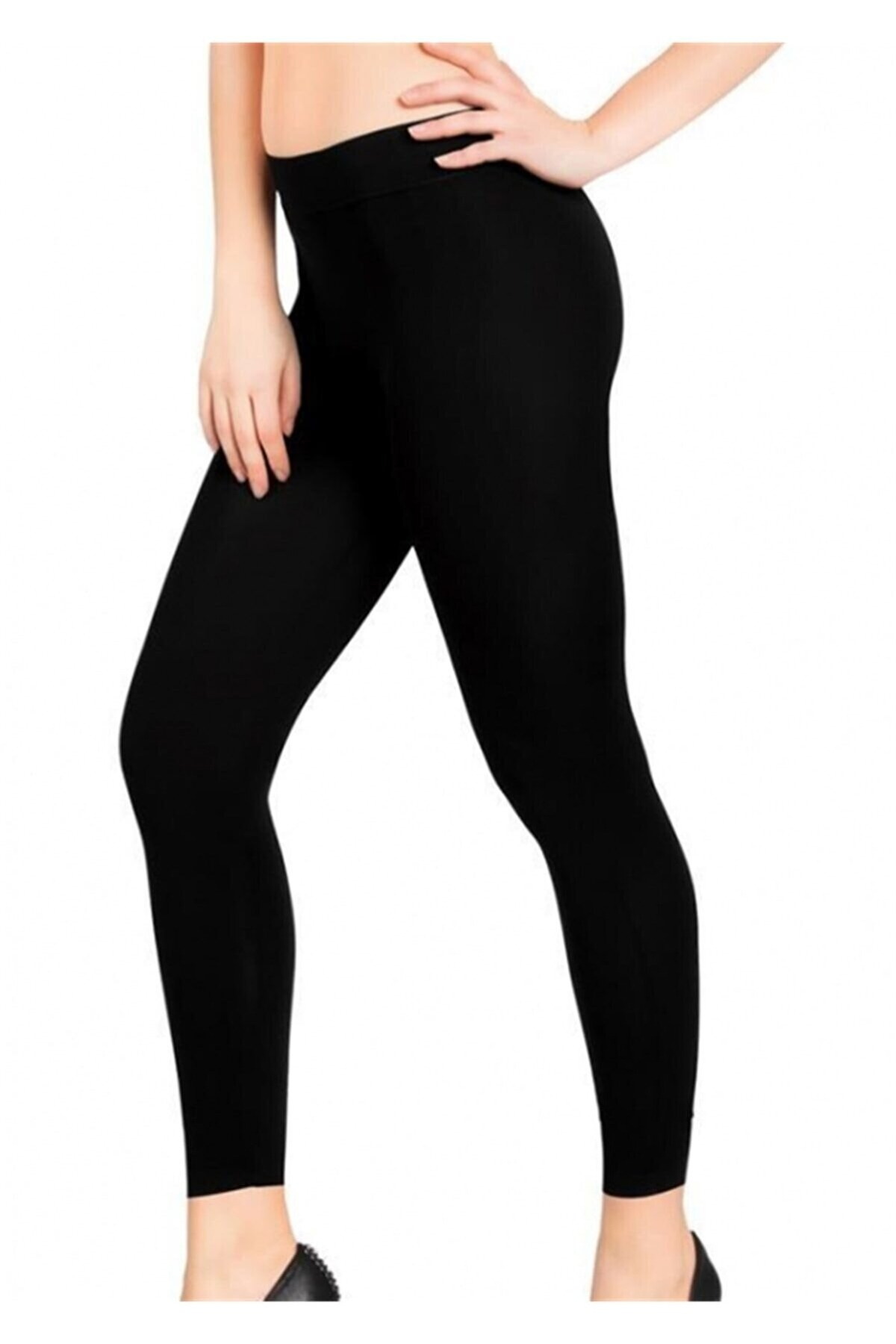 Dikişsiz Likralı Uzun Tayt Yüksek Bel Elite Life 400 - Siyah