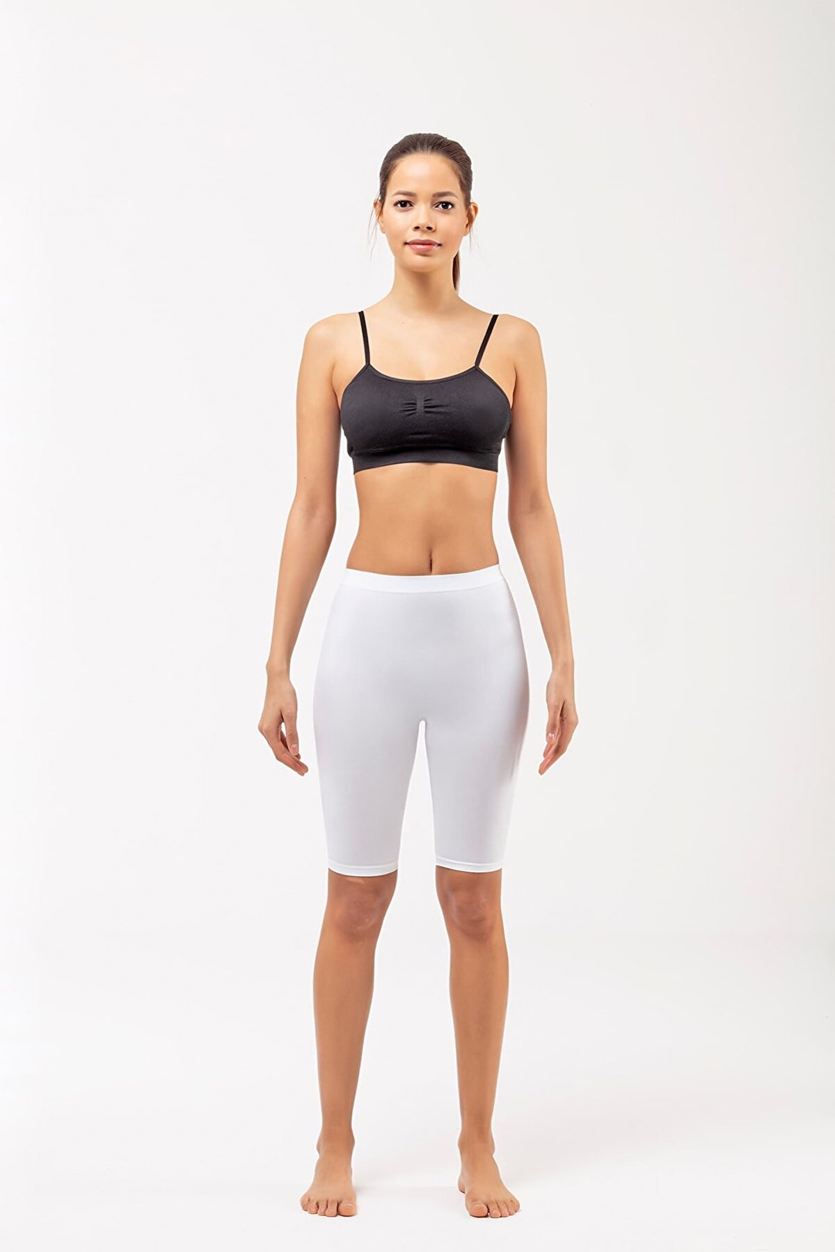 Yüksek Bel Dizüstü Tayt Kadın Elite Life 402 - Beyaz