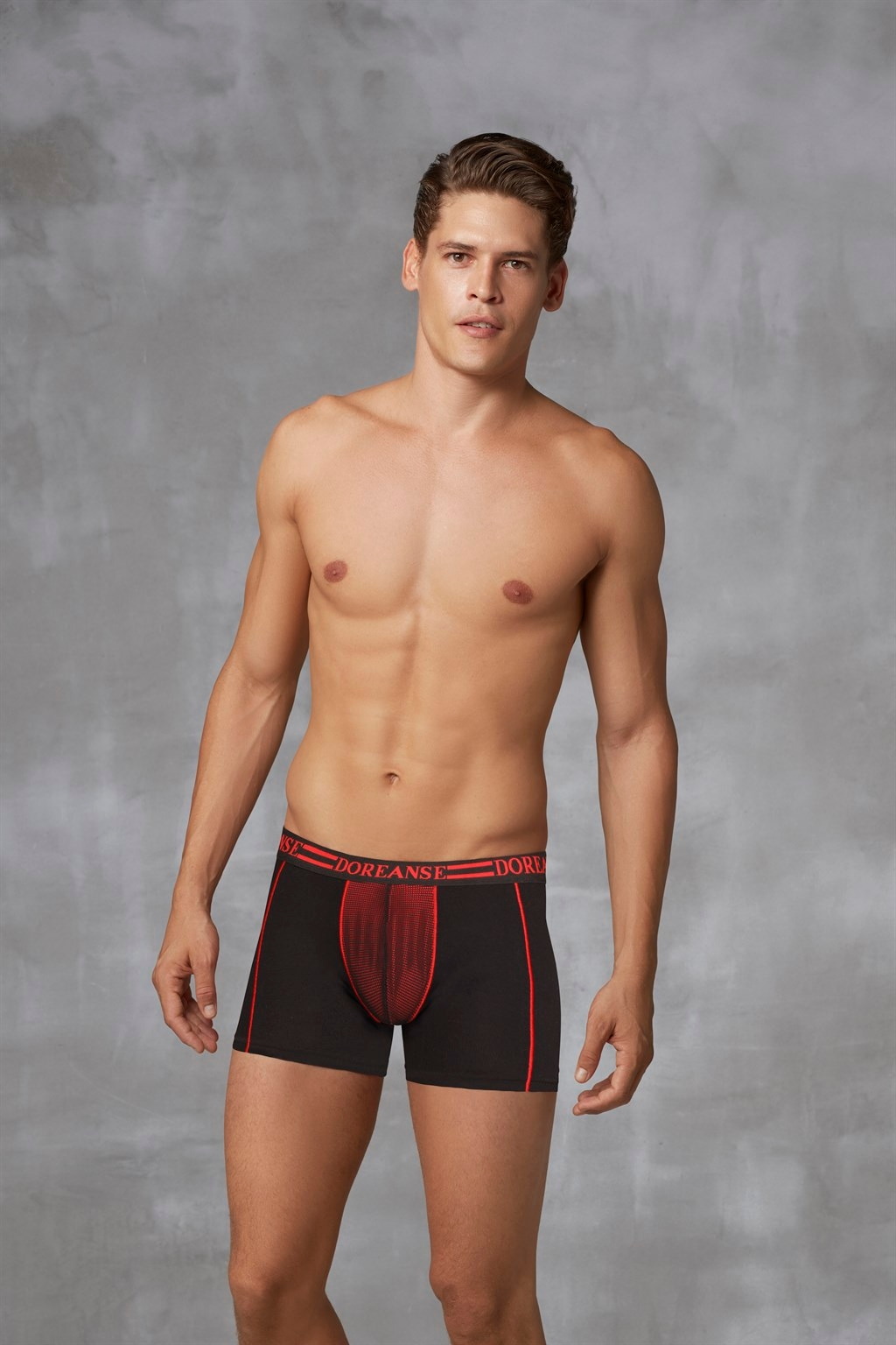 Pamuklu Modal Esnek Bel Boxer Doreanse 1752 - Siyah