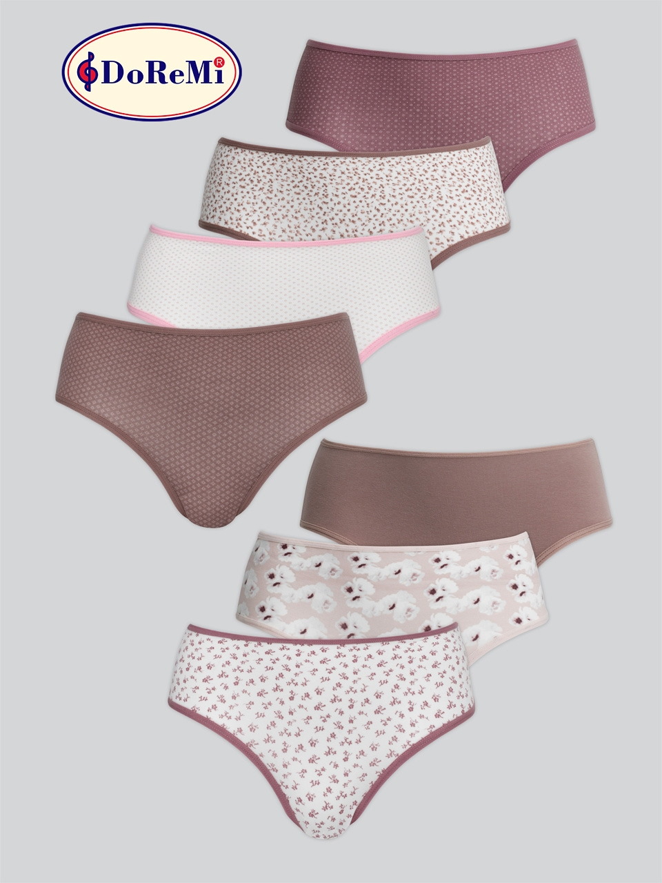 DoReMi Daily Fit 7’lü Bayan Slip Külot - Desenli