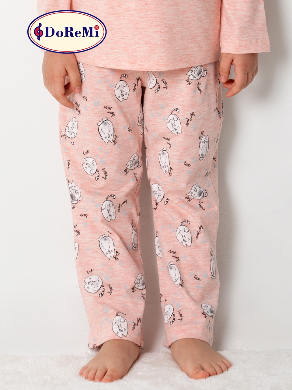 Doremi Kız Çocuk Pijama Takım 002-000823 - Pembe Melanj