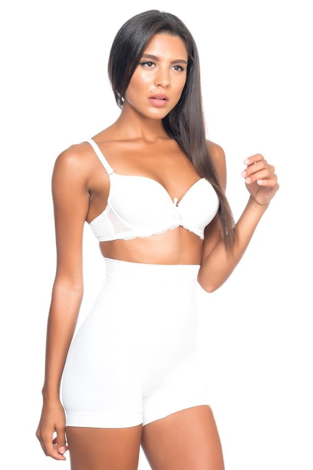 Dikişsiz Düşük Bel Boxer Korse Emay 7027 - Beyaz