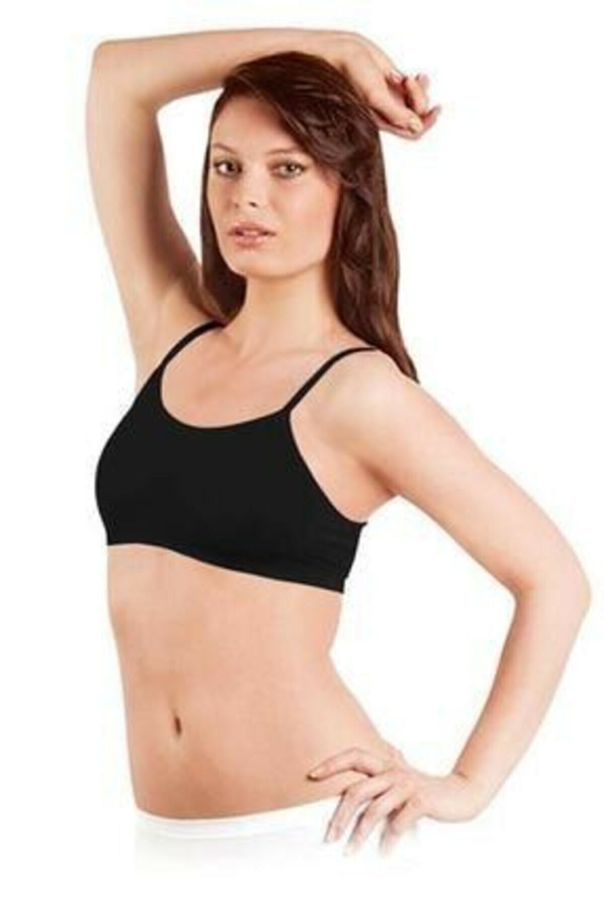 Balenli Uzun Kesim Dantel Detaylı Büstiyer Elite Life 851 - Siyah