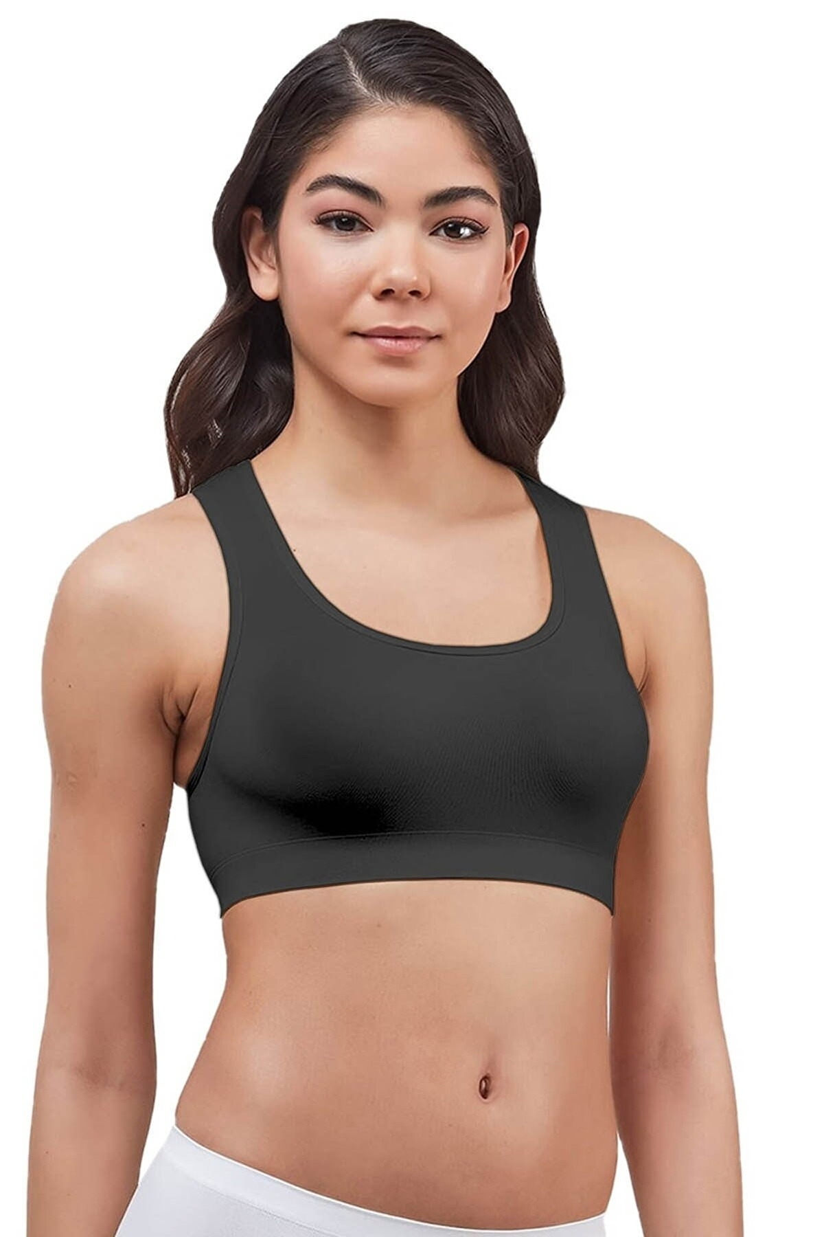 Dikişsiz Performans Kumaşı Kadın Sporcu Büstiyer Elite Life 775 - Siyah